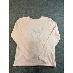 Polo Ralph Lauren Western logo Long Sleeve Pink t-shirt Girls Youth XL